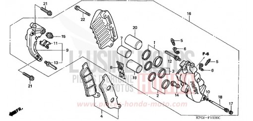 FRONT BRAKE CALIPER FES250Y de 2000